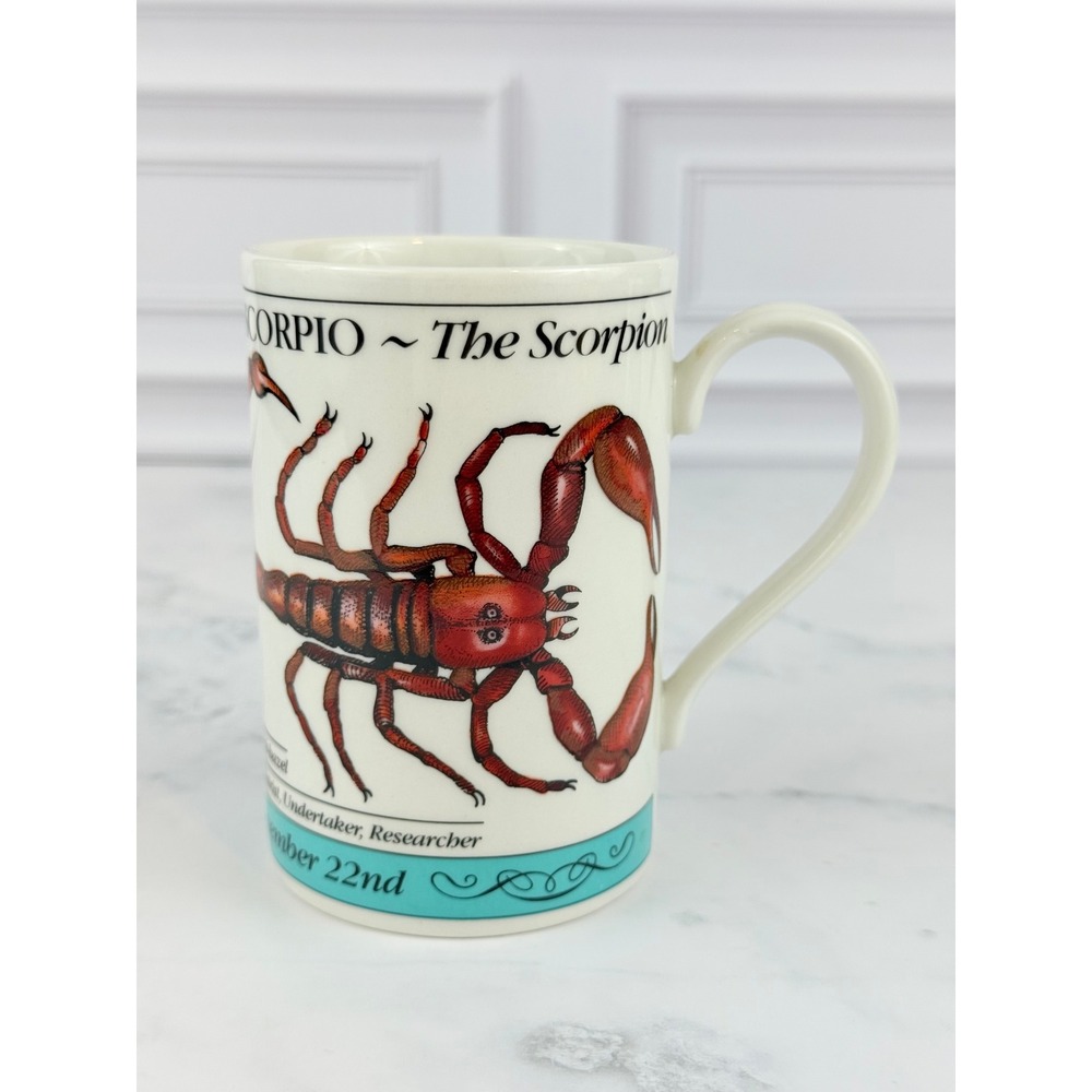VTG Dunoon Glencoe Scotland "SCORPIO" Zodiac Series Mug 4 1/4" Tall ~ Mint!